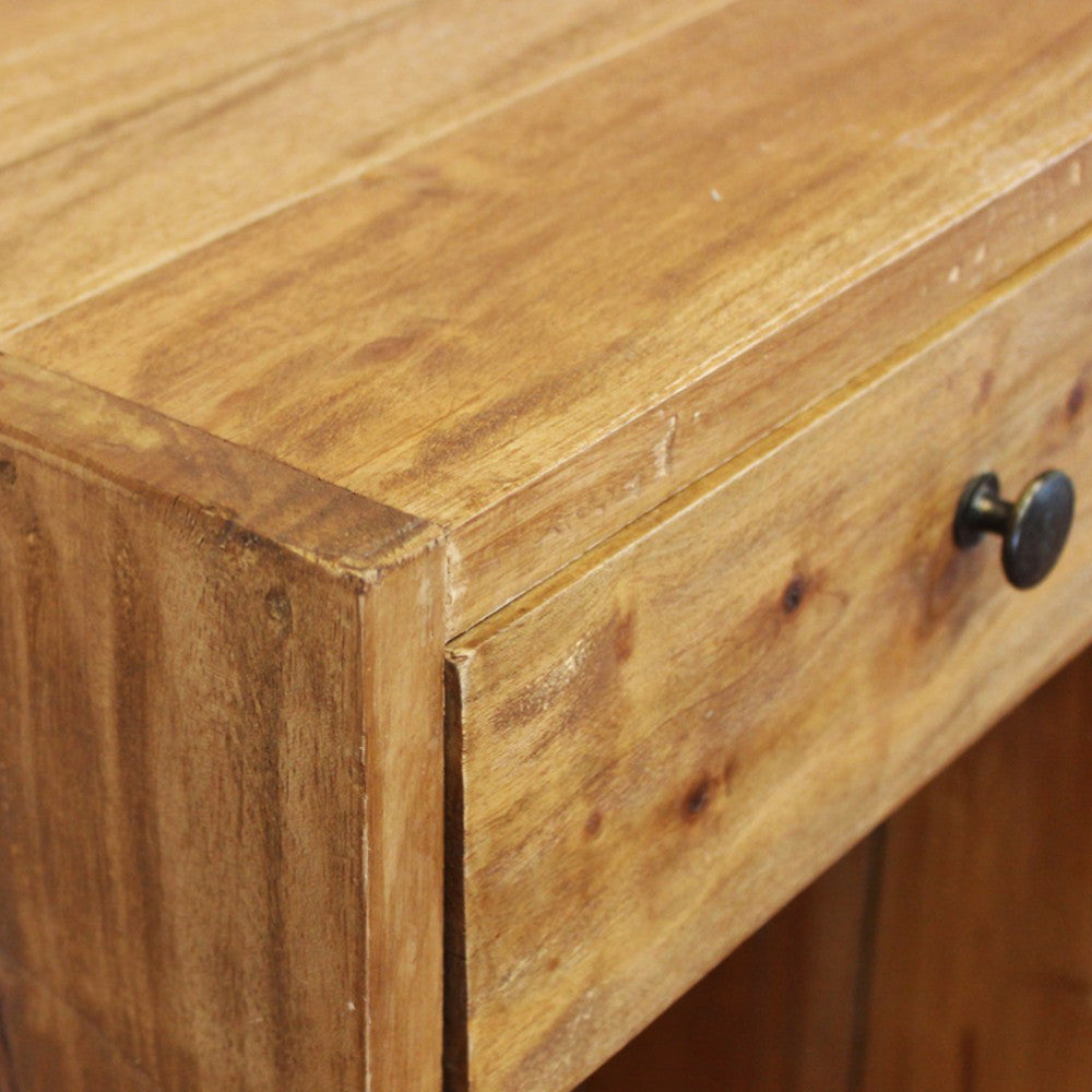 Mobiletto comodino in legno riciclato fisso 35x30x55 cm