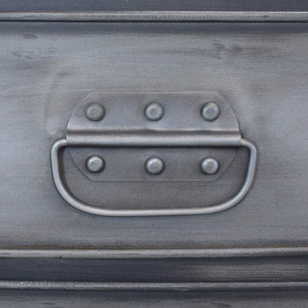 Mobile in acciaio con cassetti ante e ripiani ampi 132.5x37.5xH82 cm per casa