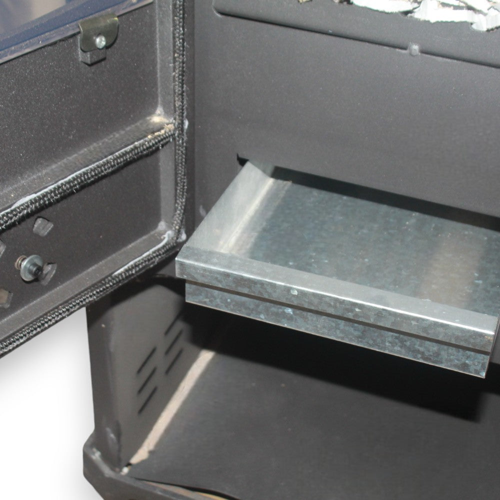 Stufa riscaldamento a legna con forno struttura in acciaio 11.3 kw rivestimento ghisa e maioliche Kalorosa