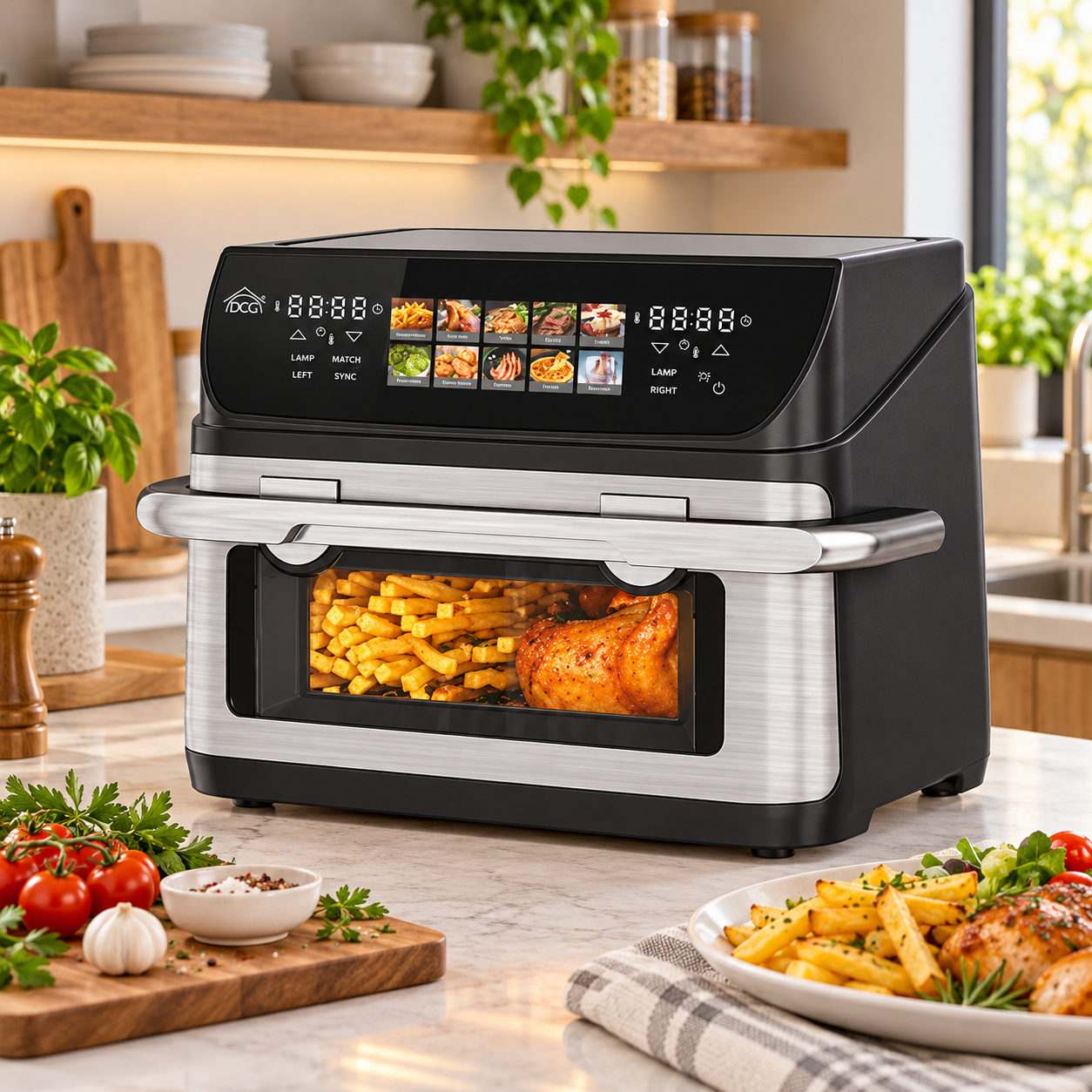 Friggitrice ad aria 10 litri 2400W con doppia zona di cottura indipendente FR3613D
