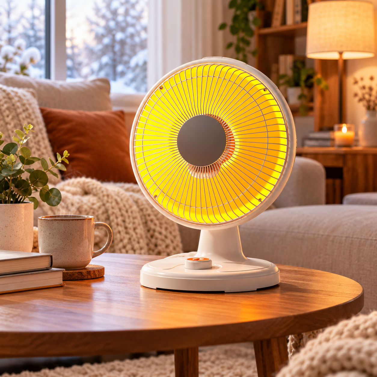 Stufa elettrica 600W da tavolo al carbonio con parabola Ø26 cm