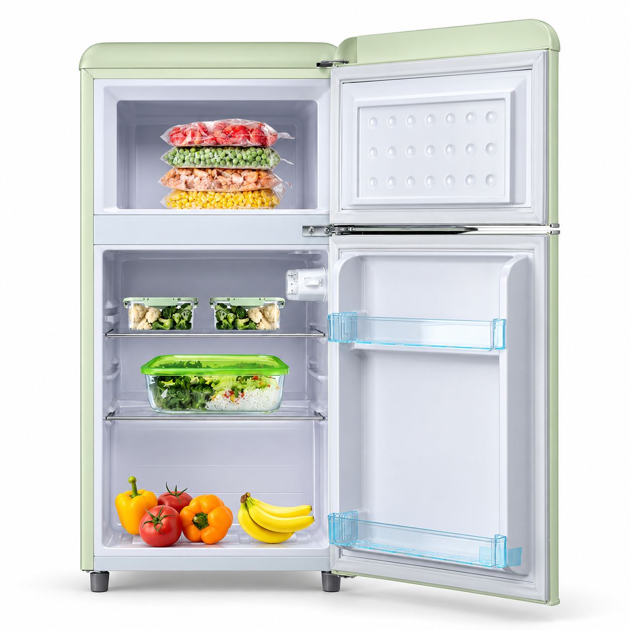 Frigo bar 100 litri 40W con freezer con termostato interno e autosbrinamento