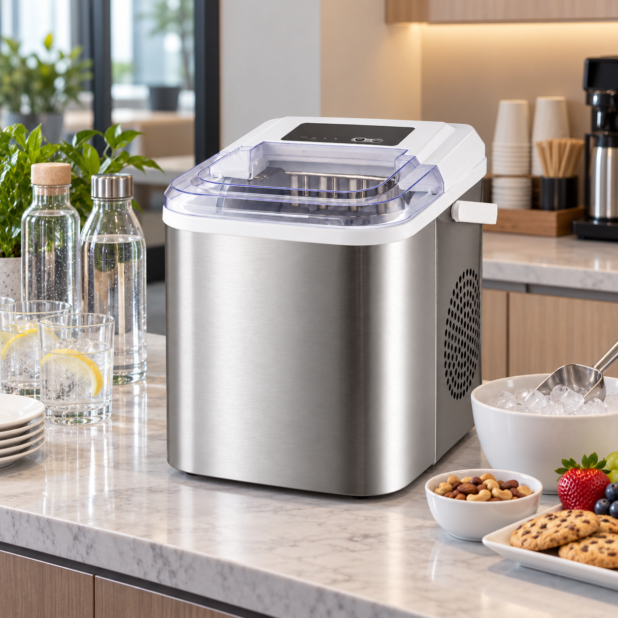 Macchina per ghiaccio 110W silenziosa con contenitore estraibile Ice Maker
