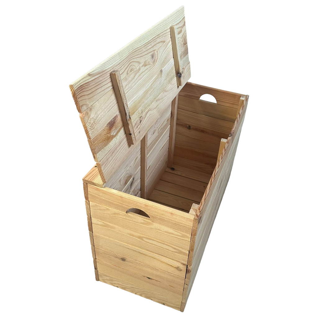 Baule da interno in legno di pino con doppio scomparto interno Double –  Briconess Business Italia