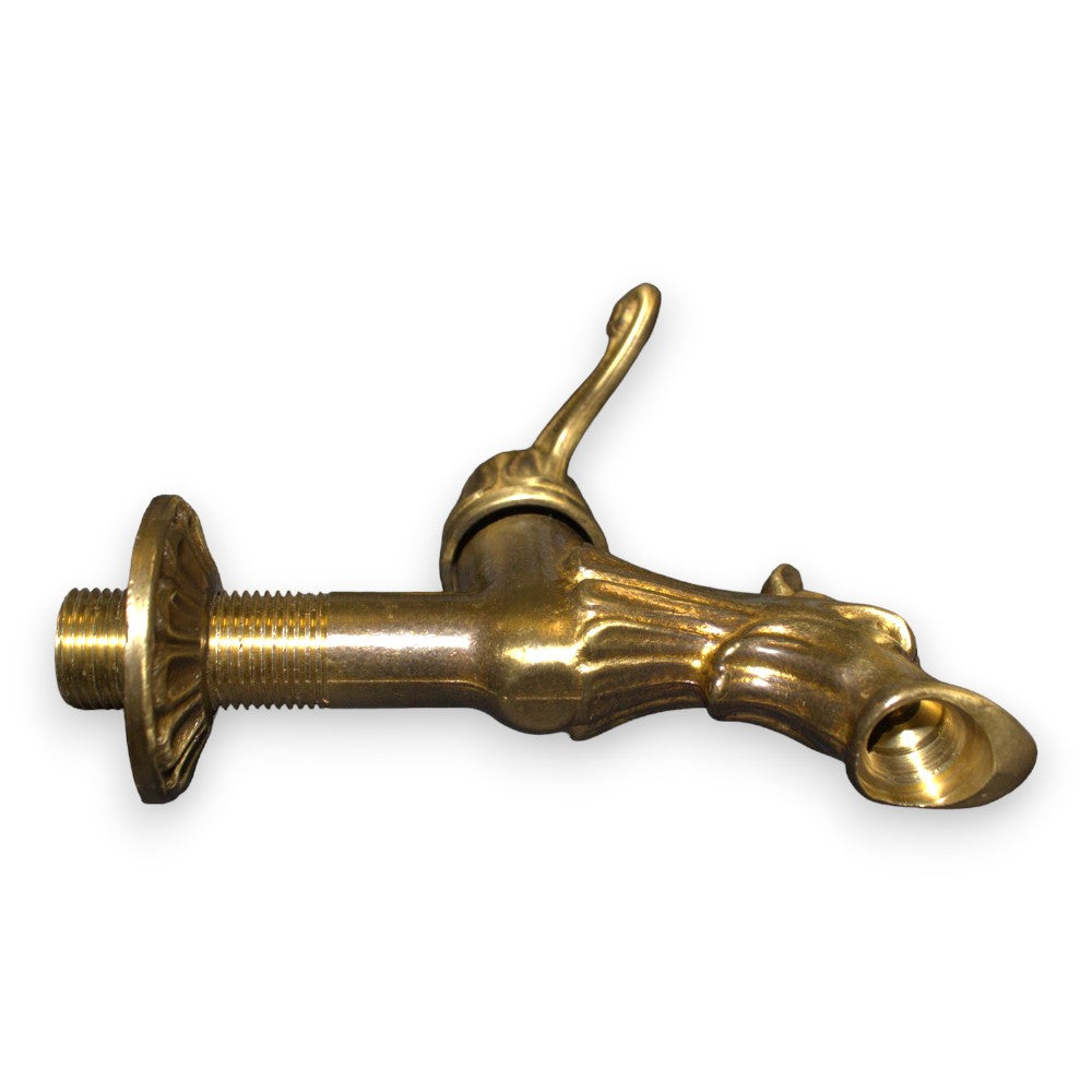 Rubinetto in ottone per fontane a muro attacco mezzo pollice con adattatore tre quarti Dragons