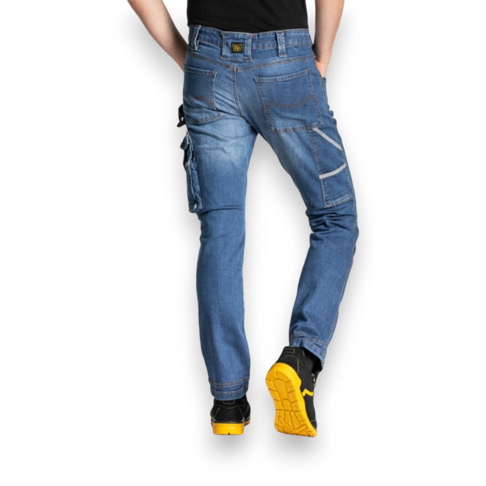 Jeans da lavoro in cotone con 7 tasche