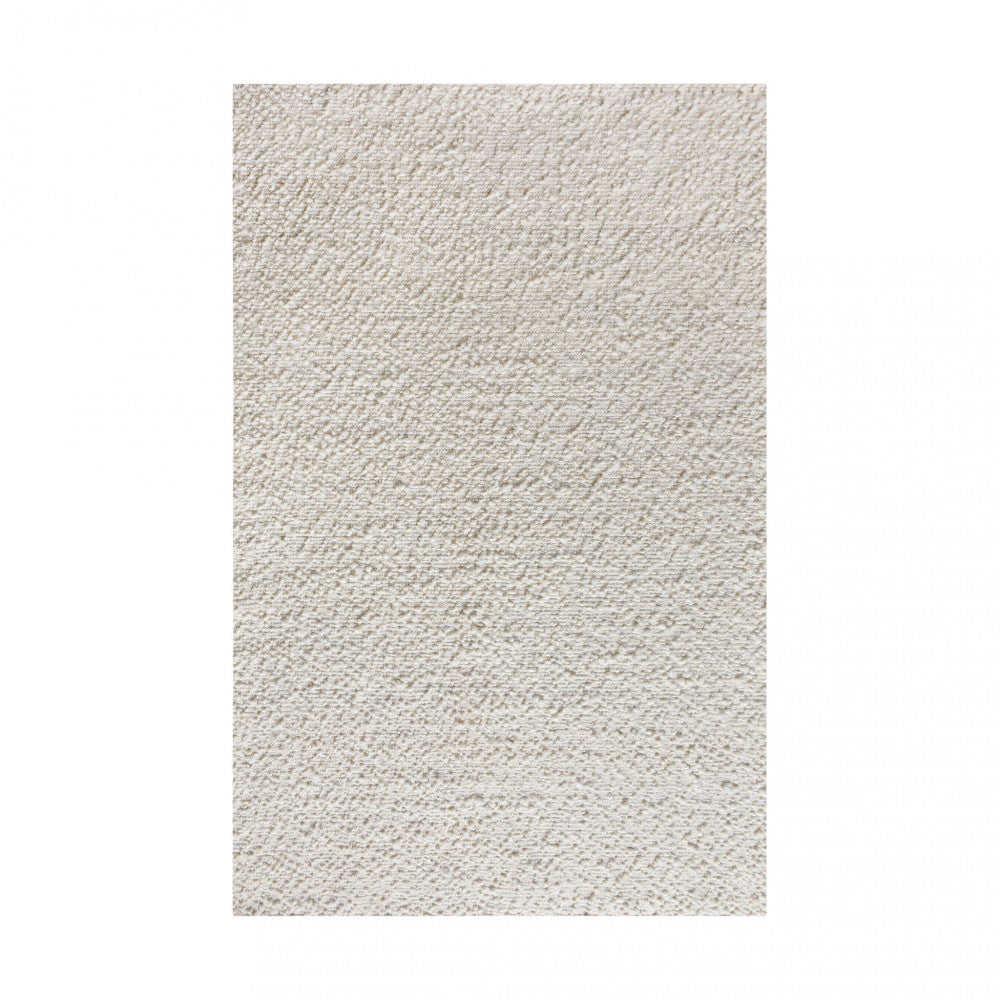 Tappeto in Juta da interno 160x230 cm color avorio semplice moderno