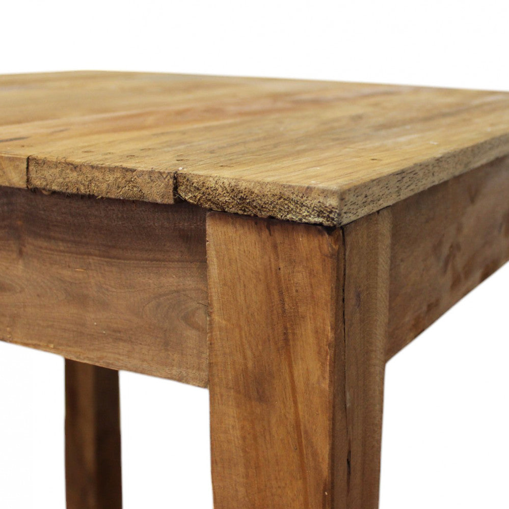 Tavolo quadrato fisso in legno riciclato 80x80xH77 cm