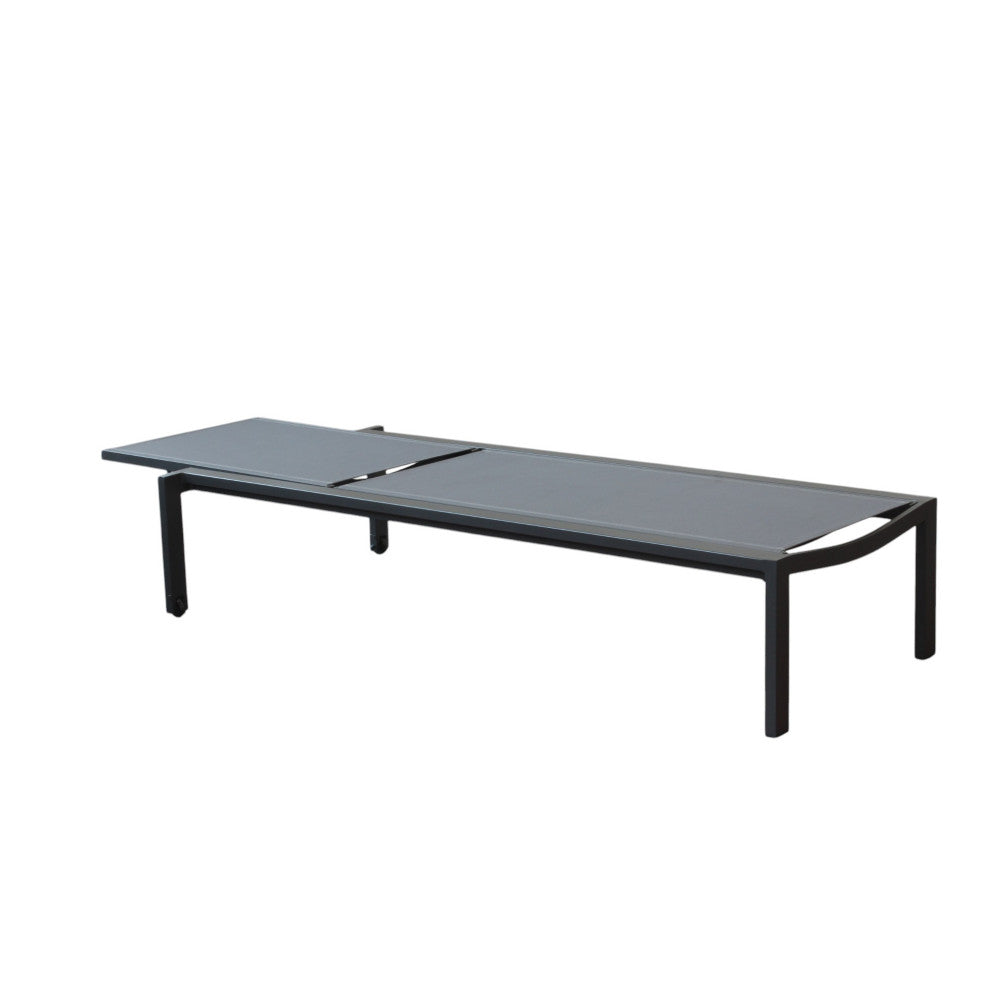 Lettino impilabile da giardino resistente con struttura in alluminio design ergonomico