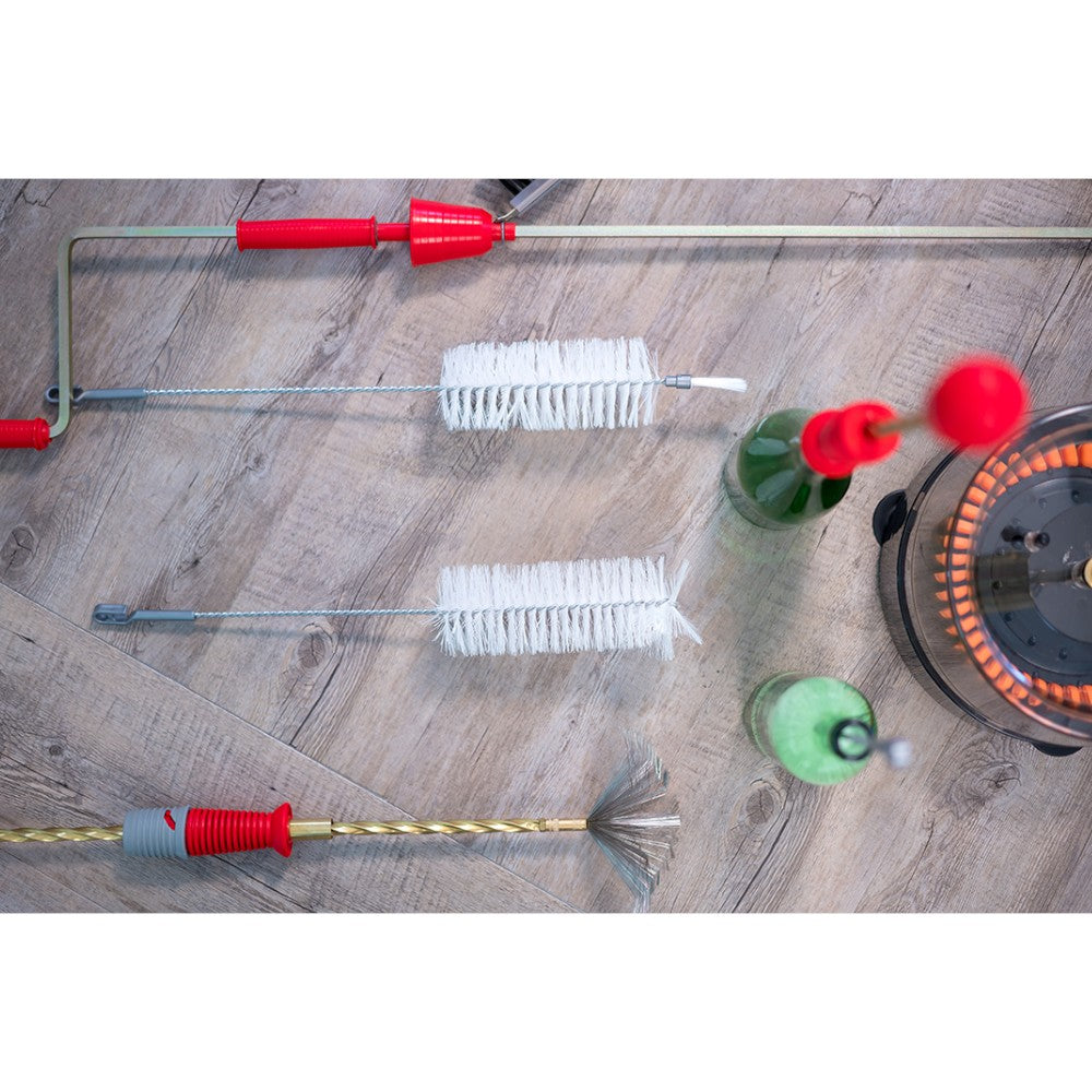 Lavabottiglie a scovolo con fiocco in nylon alimentare con diametro 7xH58 cm