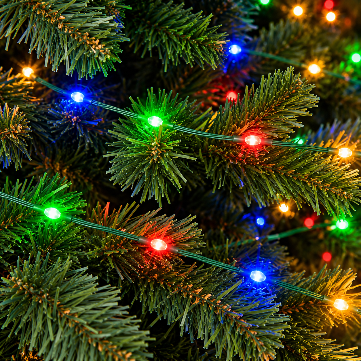 Catena luminosa luci led a goccia decorazione natalizia con cavo verde per alberi di natale
