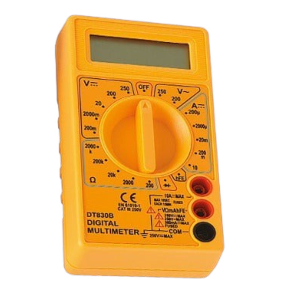 Tester multimetro digitale tascabile completo con 2 terminali per misurazione