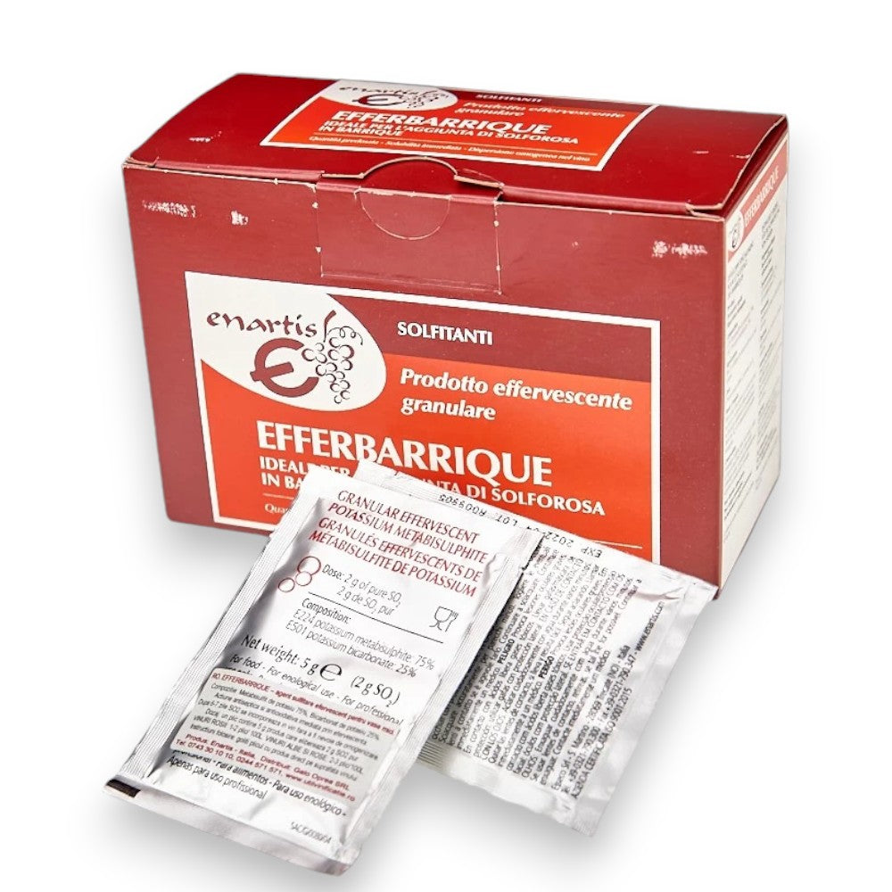 Metabisolfito di potassio granulare efferbarique conf. 40 buste da 5 gr