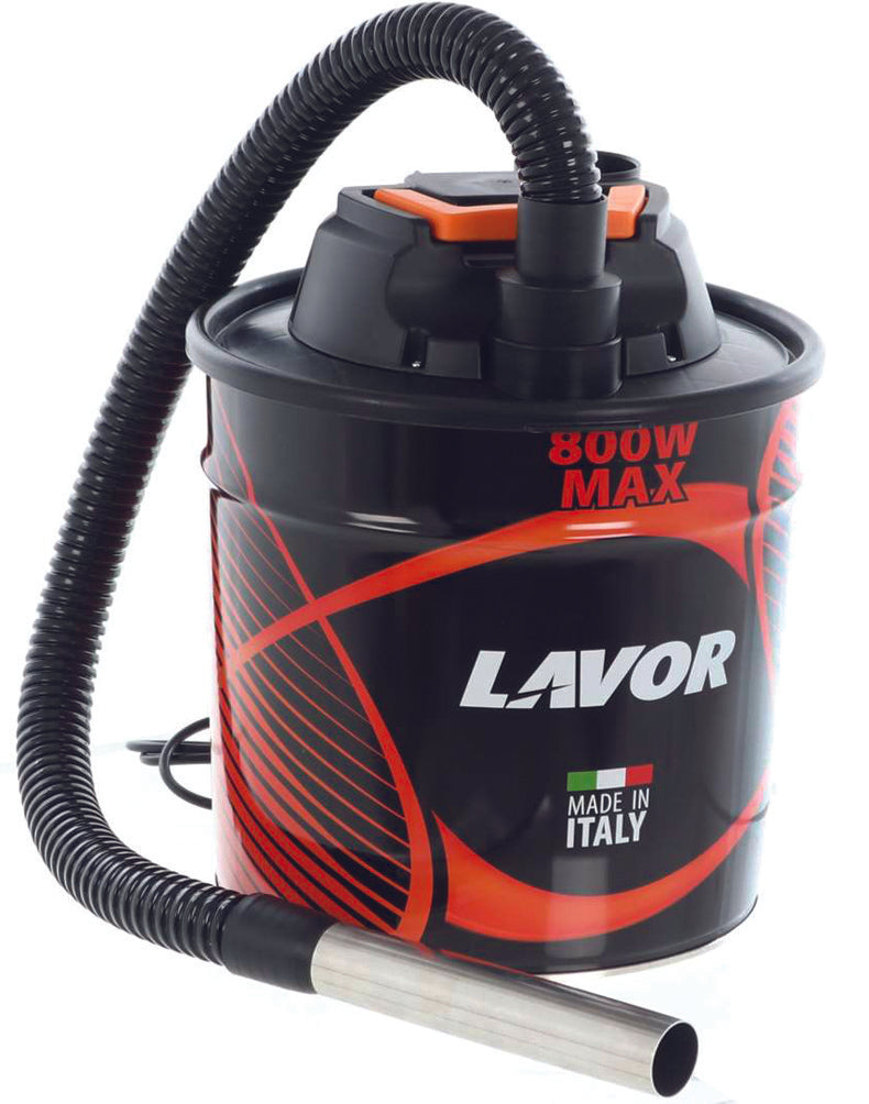 Aspiracenere elettrico 800w con funzione soffiatore serbatoio 18 litri motore silenziato doppio isolamento fusto in acciaio