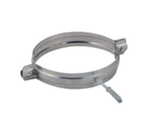 Collare Reggitubo In Acciaio Inox Aisi 304 Monoparete Spessore Mm.0,5 - ø mm.130