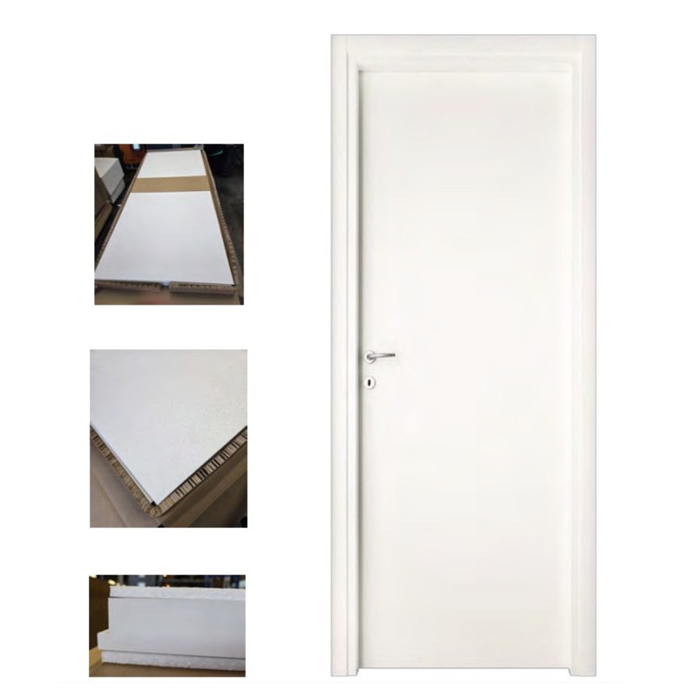 Porta da interno battente reversibile bianco effetto liscio in MDF H210 cm
