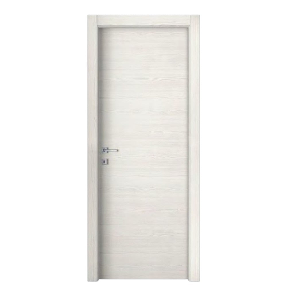 Porta da interno battente reversibile olmo bianco effetto venato H210 cm