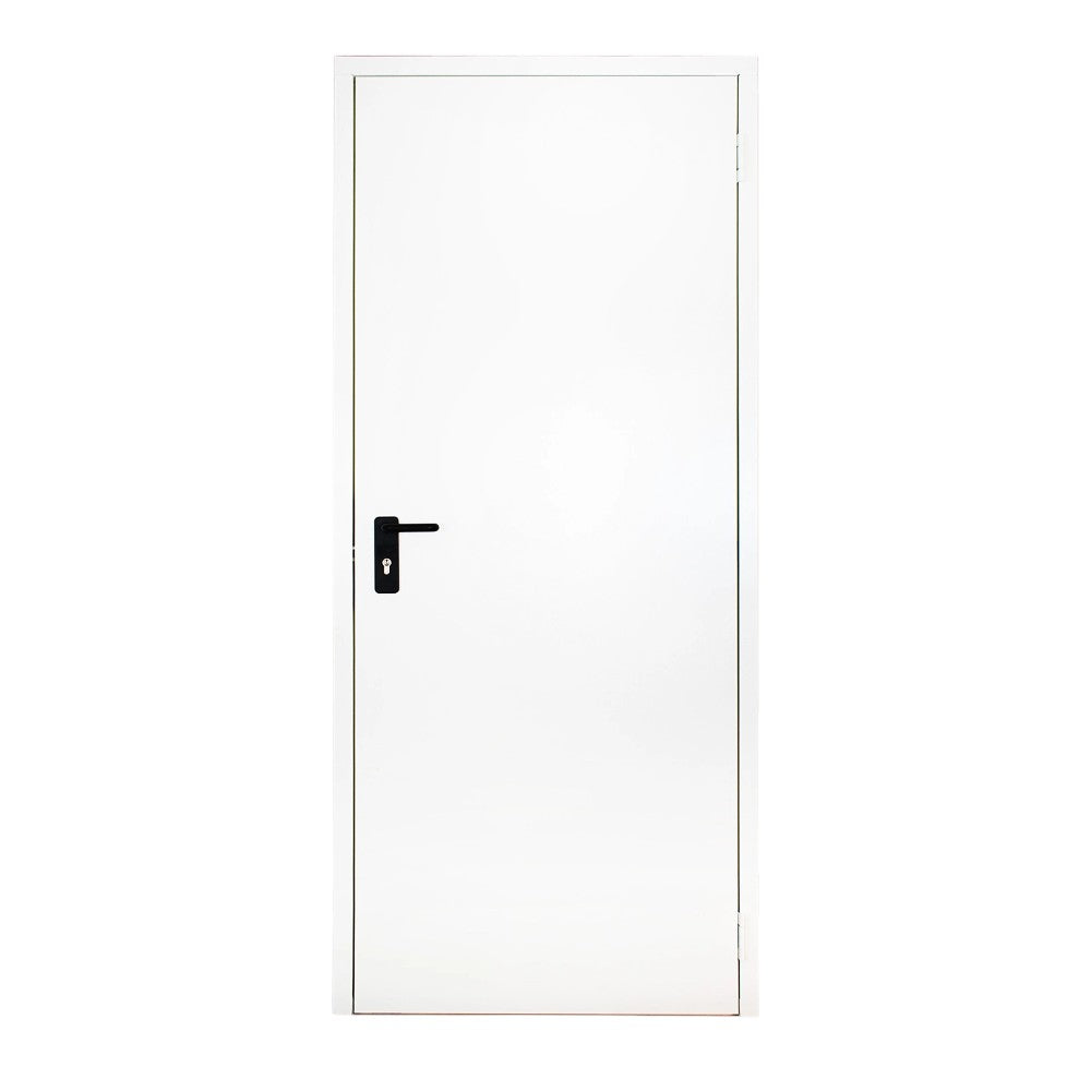 Porta da cantina multiuso tamburata reversibile in acciaio zincato verniciato bianco