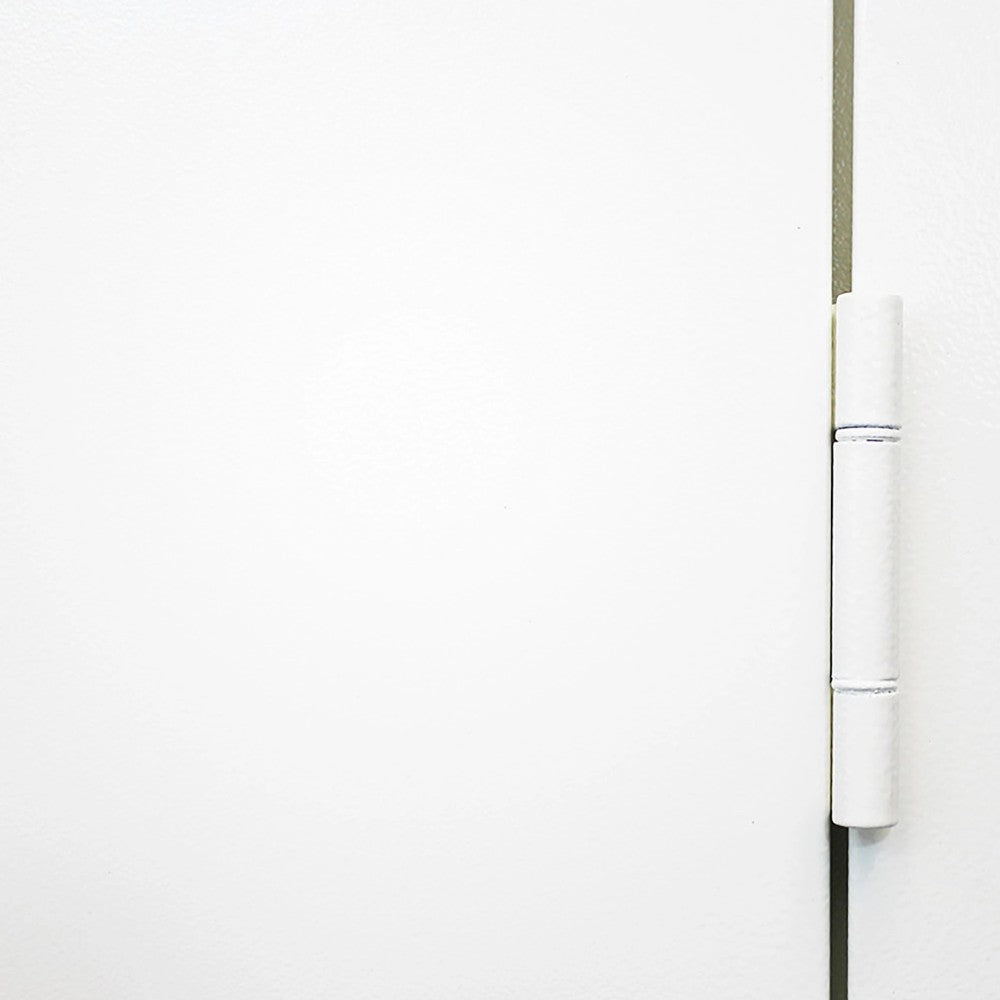 Porta da cantina multiuso tamburata reversibile in acciaio zincato verniciato bianco