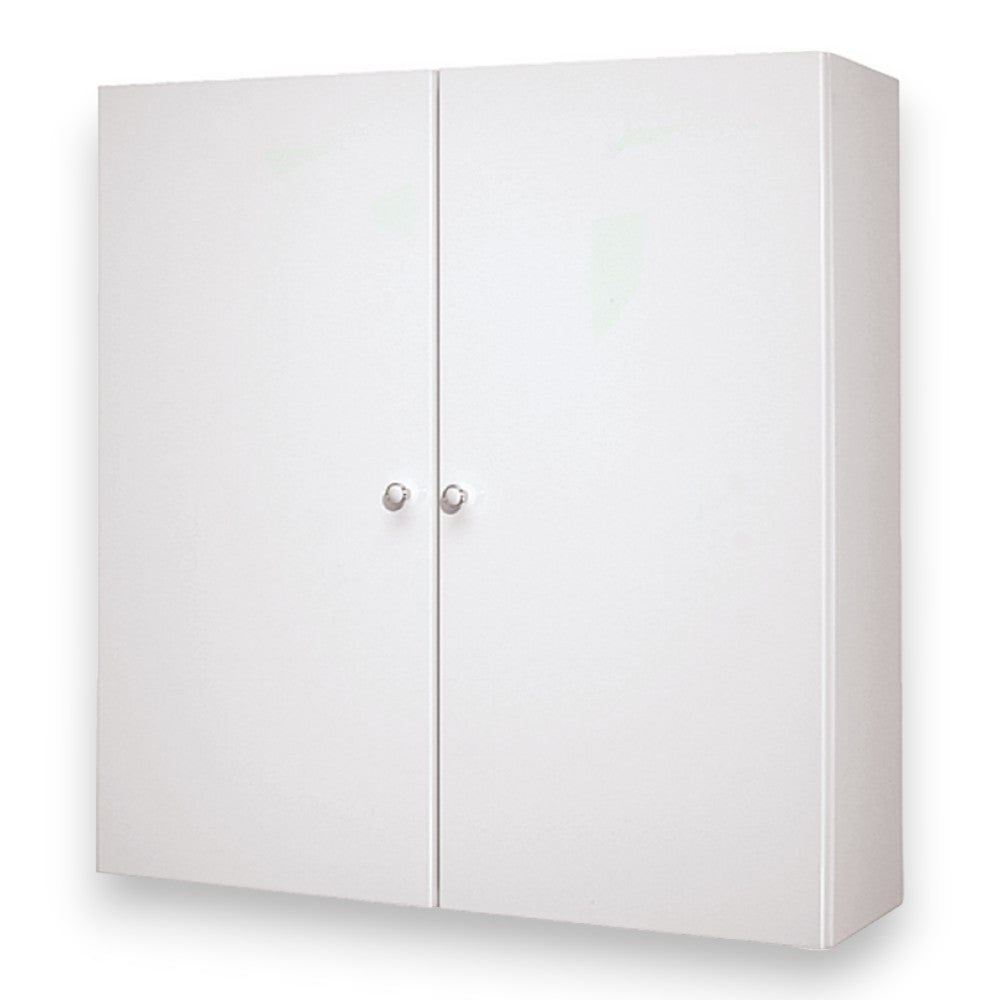 Pensile mobiletto bagno a due ante con 2 ripiani interni in legno laccato 68x22xH71 cm