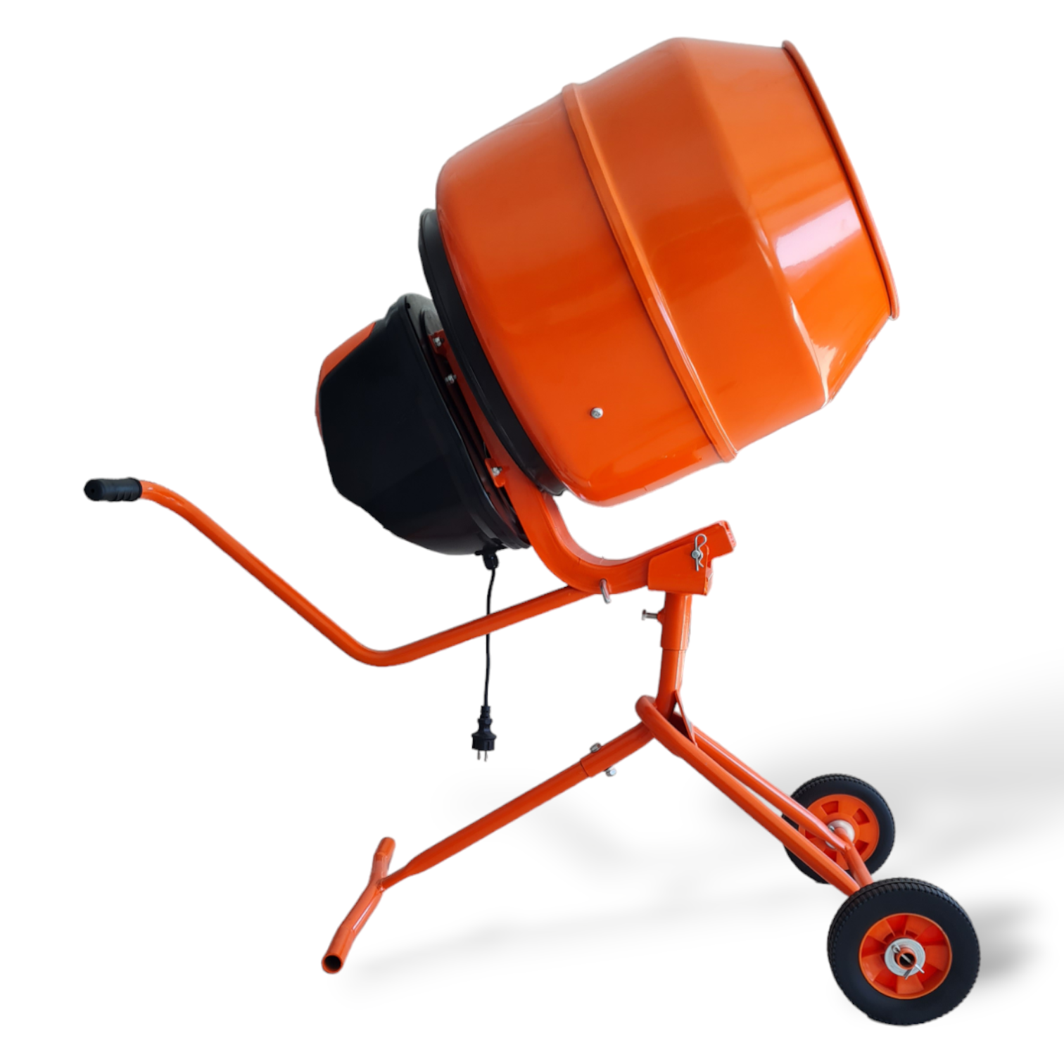 Betoniera elettrica Frontale 135 litri 550W per miscelazione cemento telaio in acciaio e ghisa