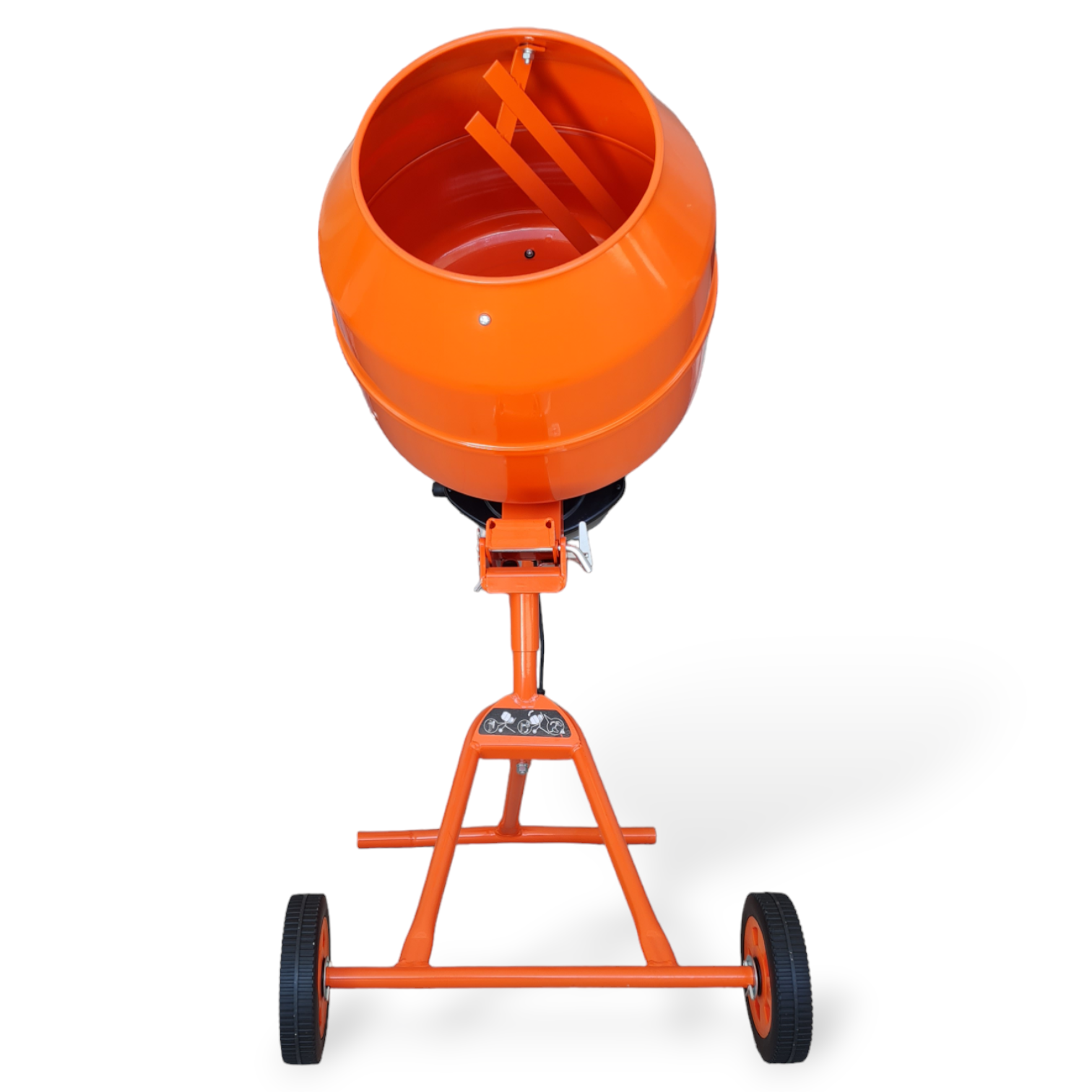 Betoniera elettrica Frontale 135 litri 550W per miscelazione cemento telaio in acciaio e ghisa