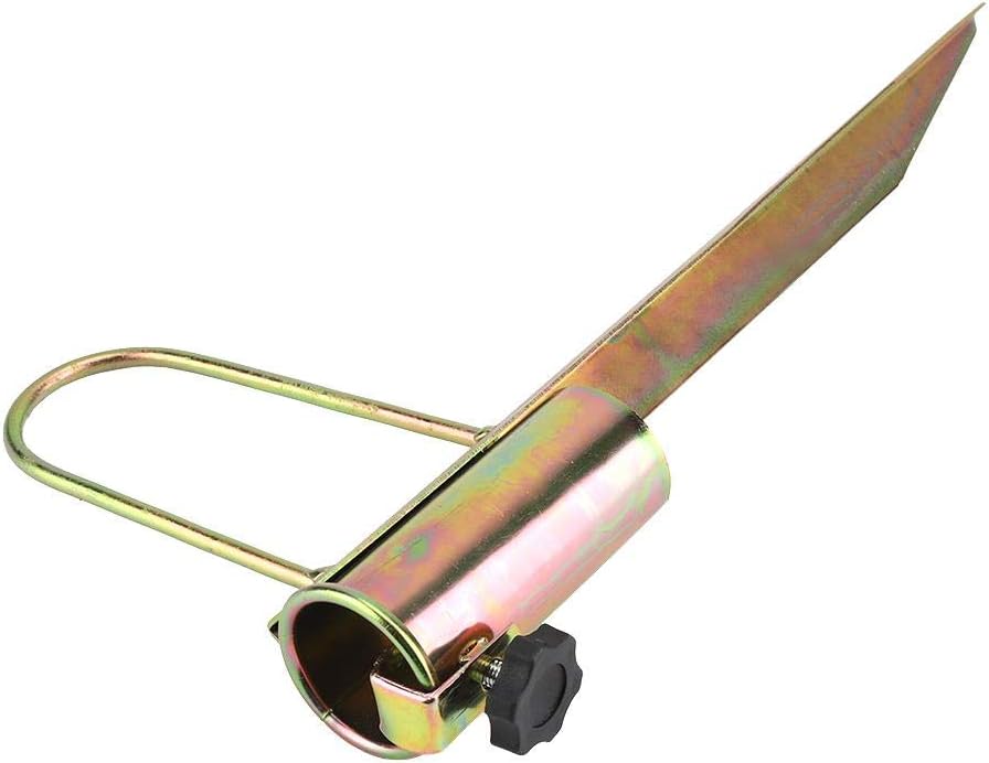 Picchetto puntale in ferro zincato tondo 42 mm per ombrellone da spiaggia a palo centrale