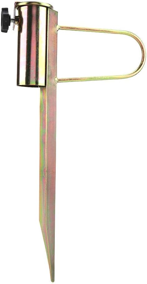 Picchetto puntale in ferro zincato tondo 42 mm per ombrellone da spiaggia a palo centrale