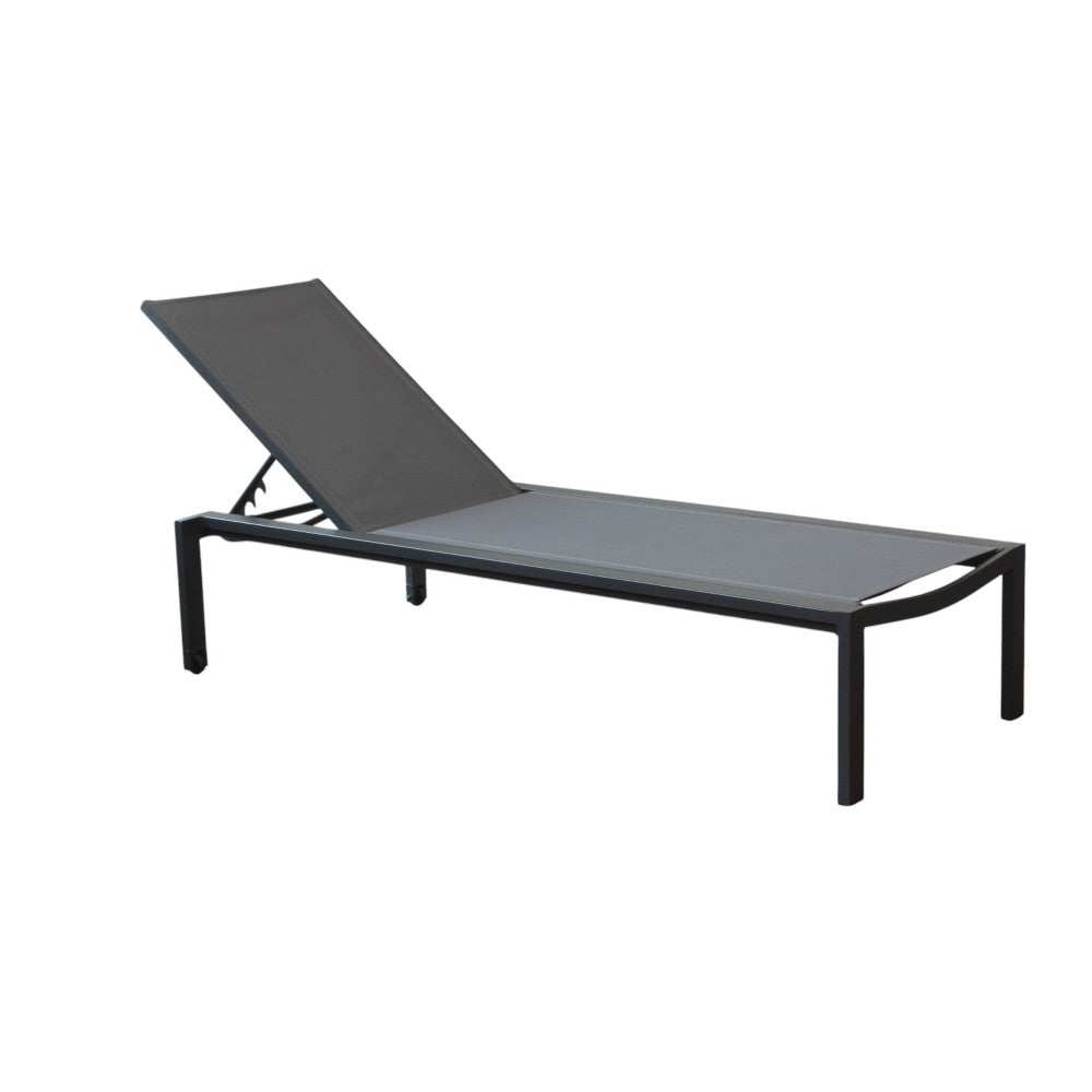Lettino impilabile da giardino resistente con struttura in alluminio design ergonomico