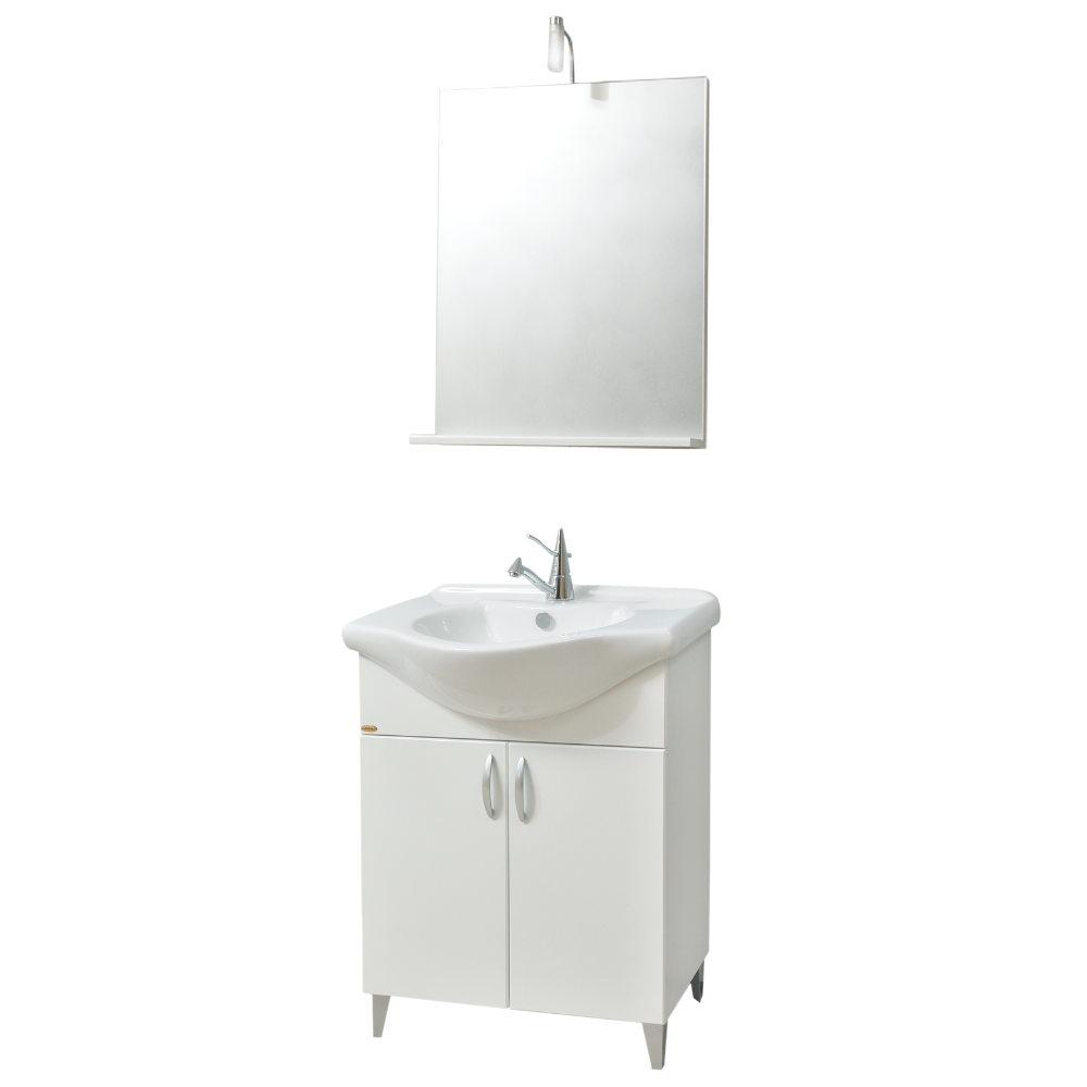 Mobile bagno luana lavabo con base e specchio  65x46xH86 cm