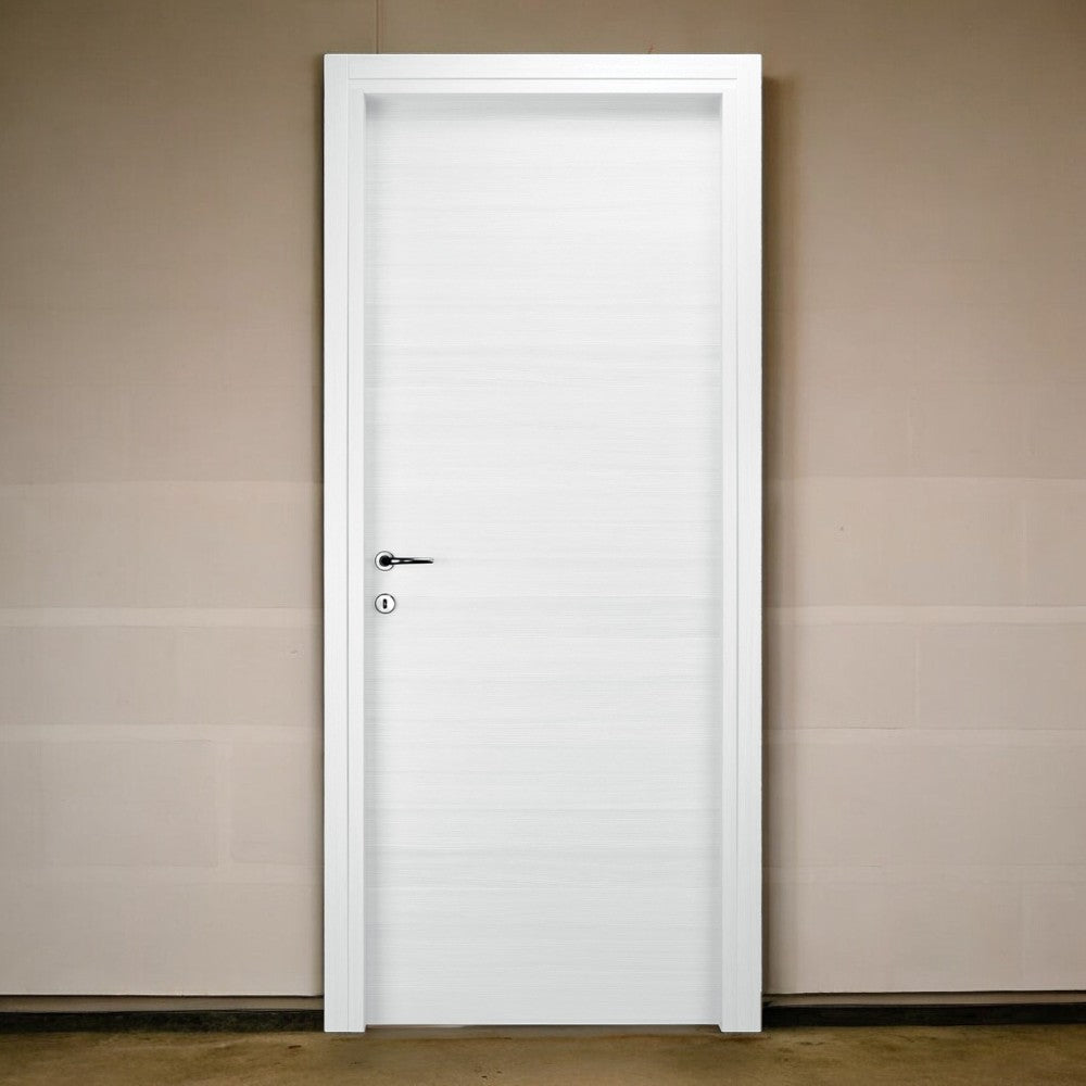 Porta battente reversibile apertura destra sinistra in legno di abete bianca con rinforzi