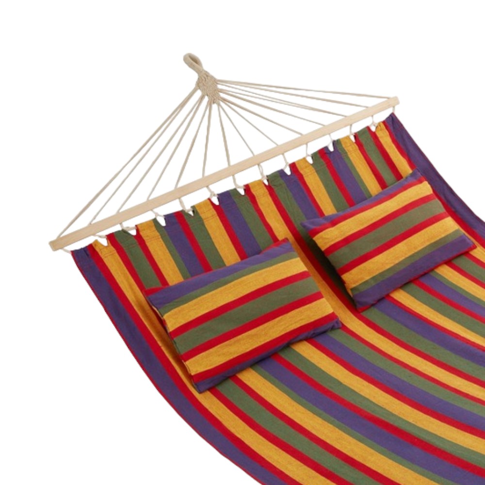 Amaca telo matrimoniale 200x150 cm da appendere con corde e cuscini You&Me Poncho