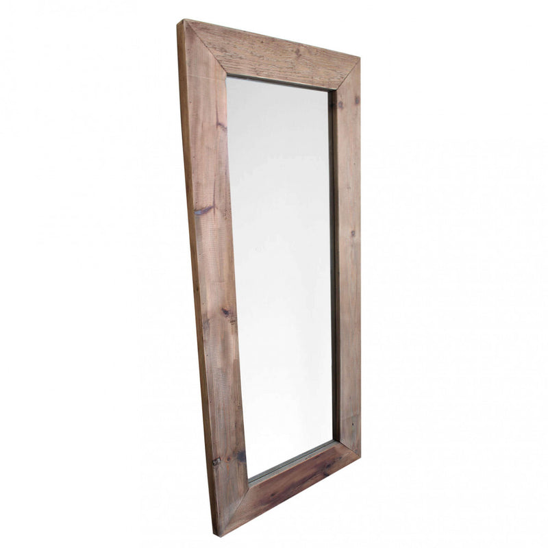 Specchio alto 180x80 cm con cornice in lego di pino Trimel