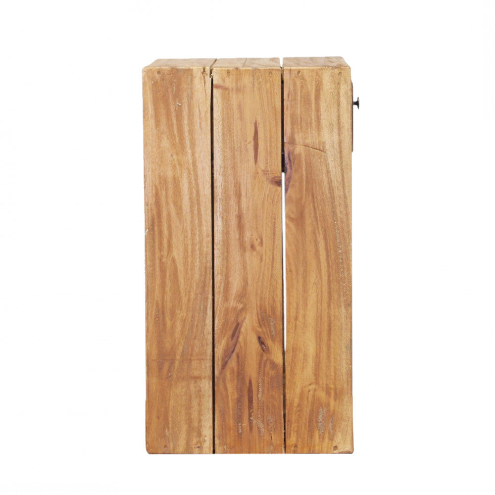 Mobiletto comodino in legno riciclato fisso 35x30x55 cm