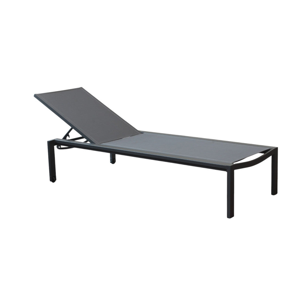 Lettino impilabile da giardino resistente con struttura in alluminio design ergonomico