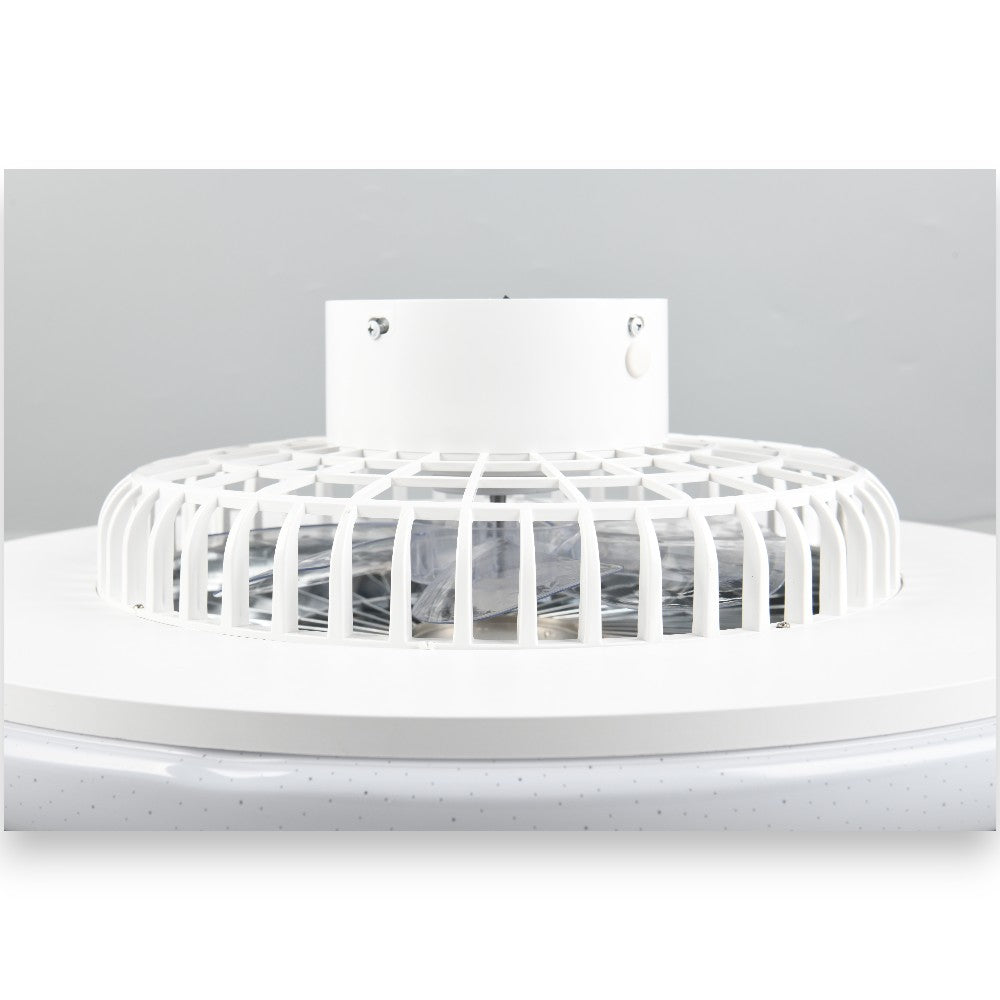 Ventilatore plafoniera con tre modalità luce led a soffitto con ventilatore e telecomando diametro 60 cm