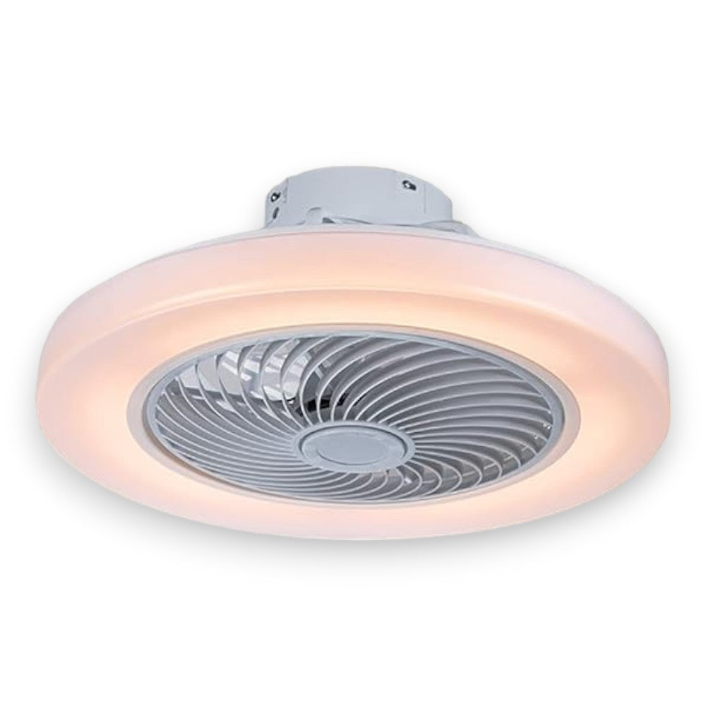 Plafoniera led con ventilatore 20w a 5 pale e 6 velocità aria calda e fredda con telecomando