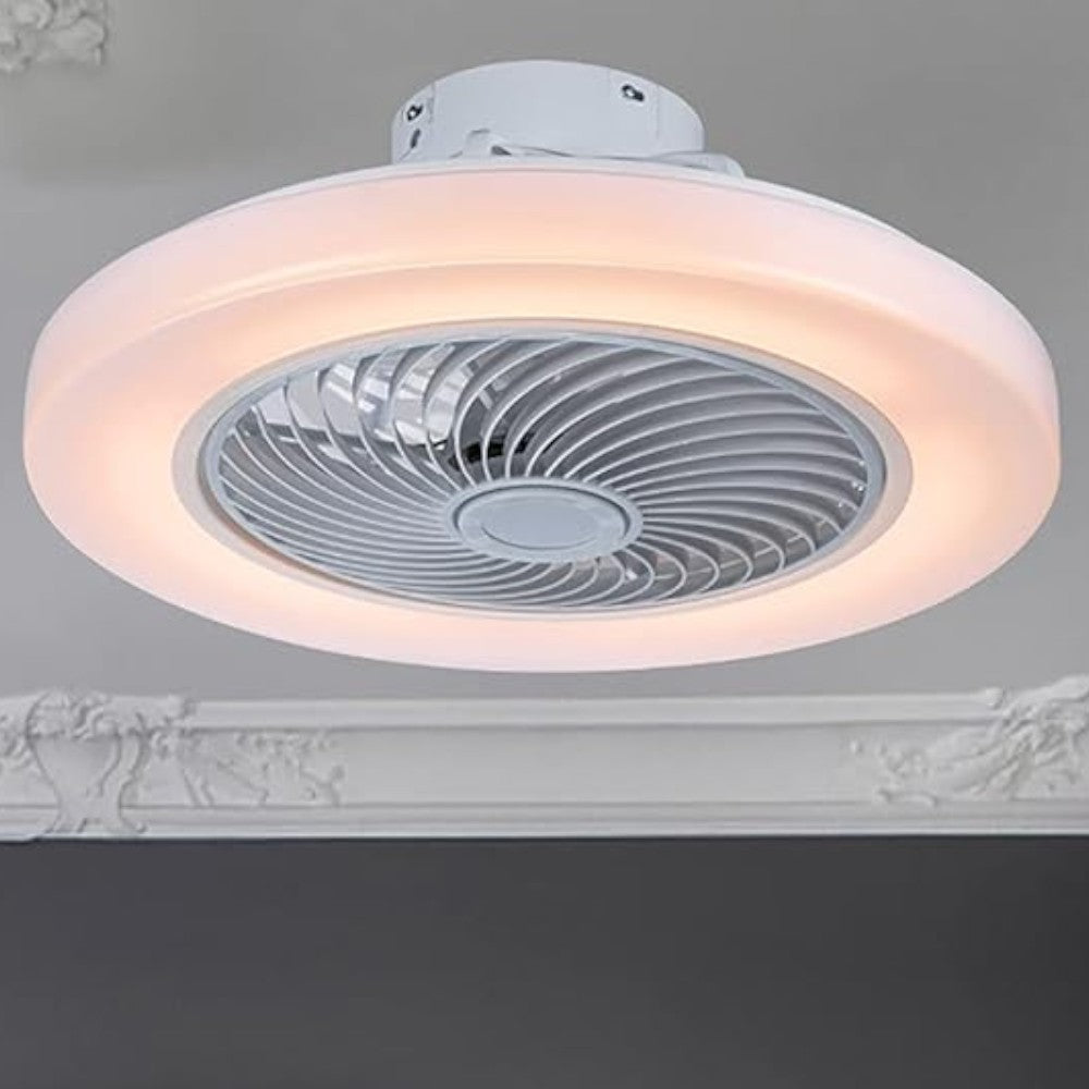 Plafoniera led con ventilatore 20w a 5 pale e 6 velocità aria calda e fredda con telecomando