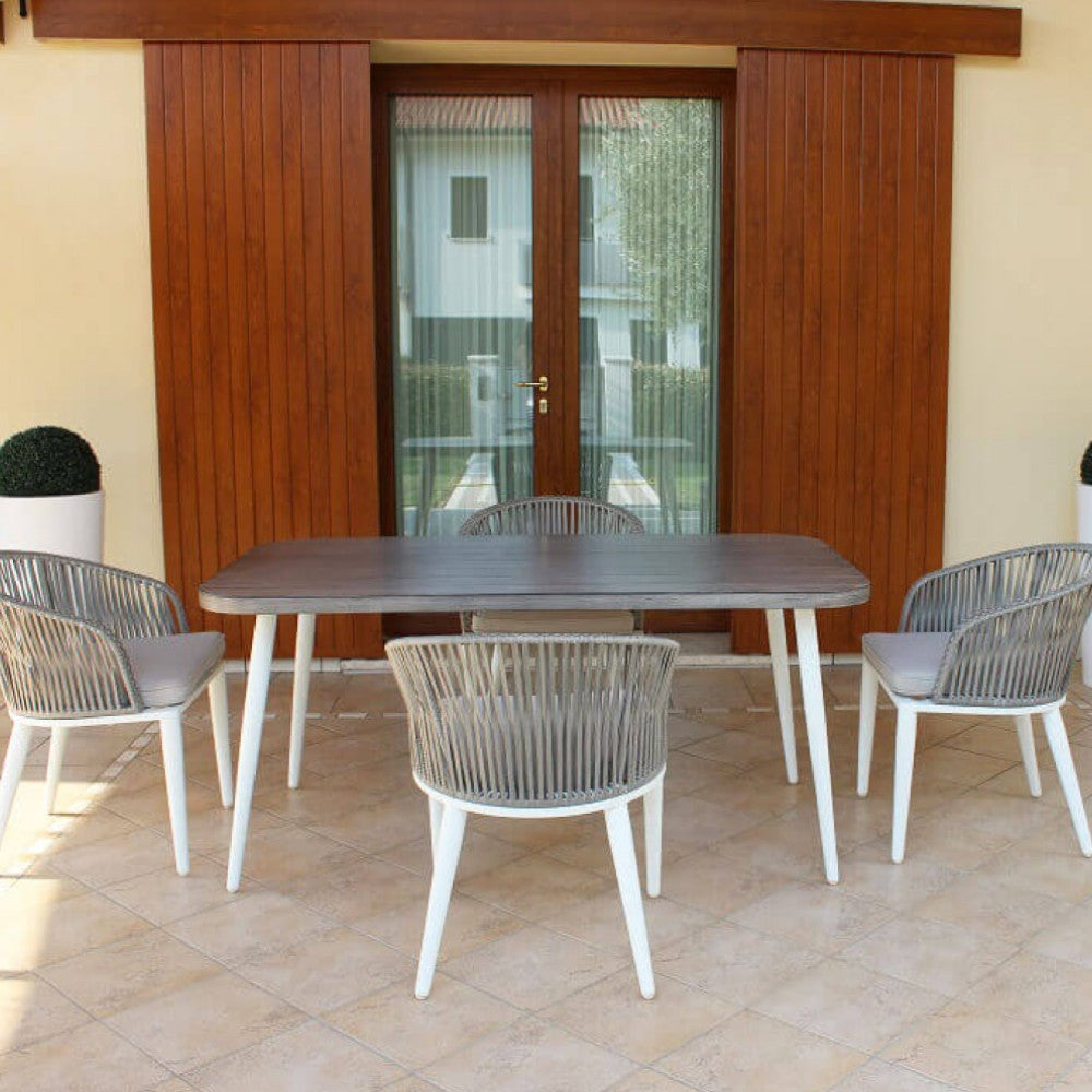 Sedia poltrona in alluminio con cuscini NEVADA