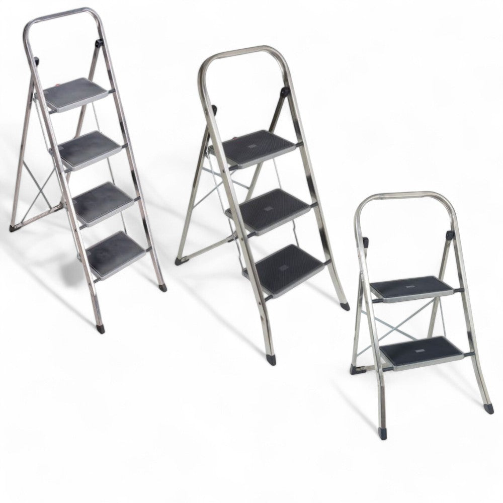 Sgabello Joker in alluminio con gradini 30x20 cm ricoperti in gomma antiscivolo