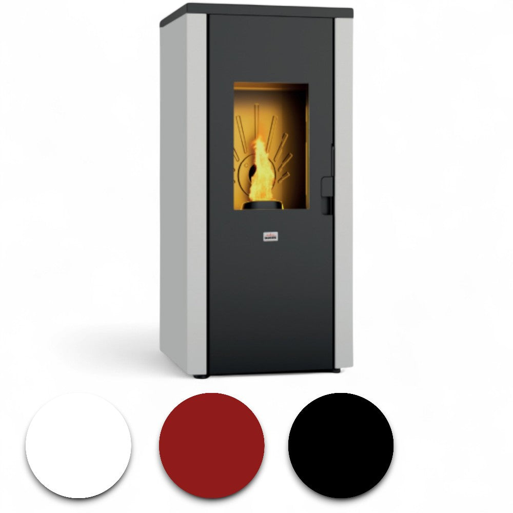 Stufa a pellet in acciaio 9.2 Kw A+ con uscita fumi posteriore e pressostato Queen 92 EVO 5.0