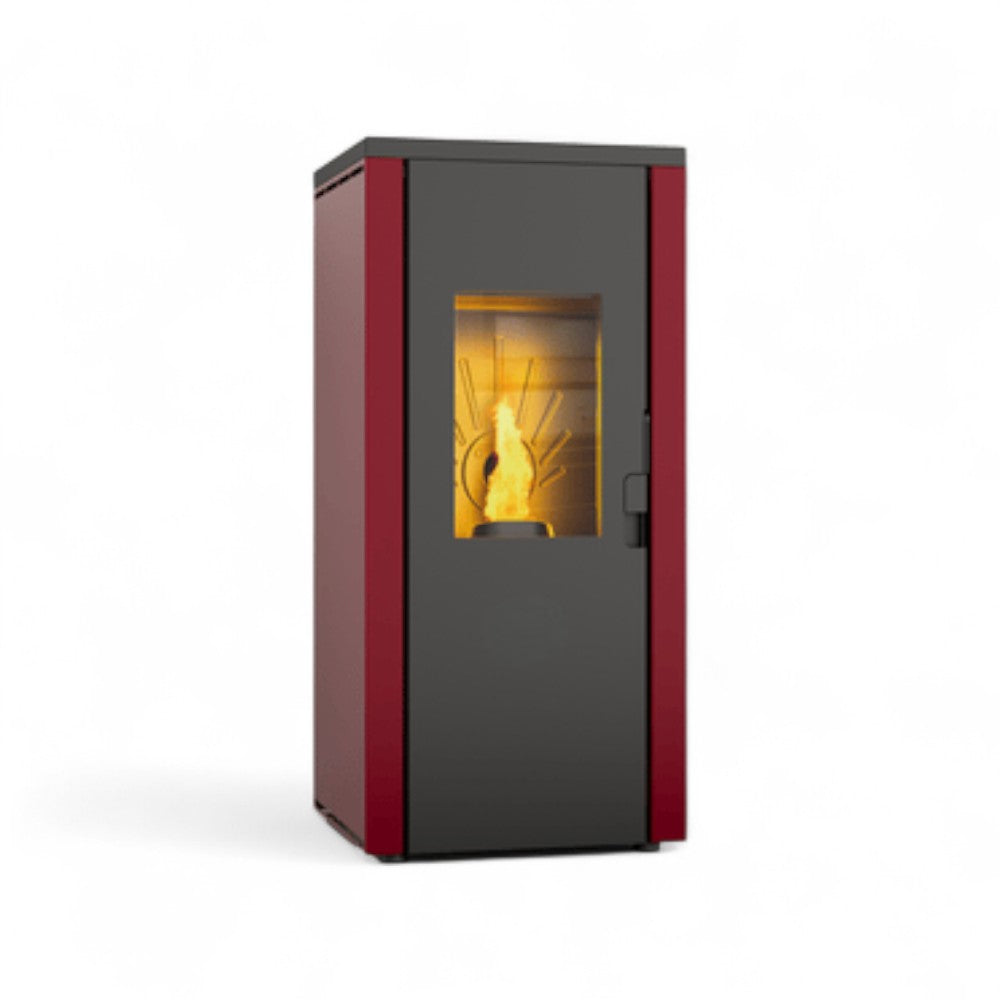 Stufa a pellet in acciaio 9.2 Kw A+ con uscita fumi posteriore e pressostato Queen 92 EVO 5.0