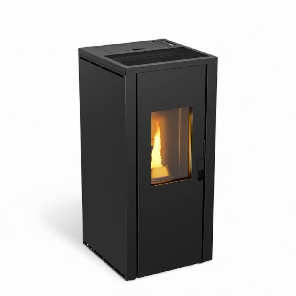 Stufa a pellet in acciaio 9.2 Kw A+ con uscita fumi posteriore e pressostato Queen 92 EVO 5.0