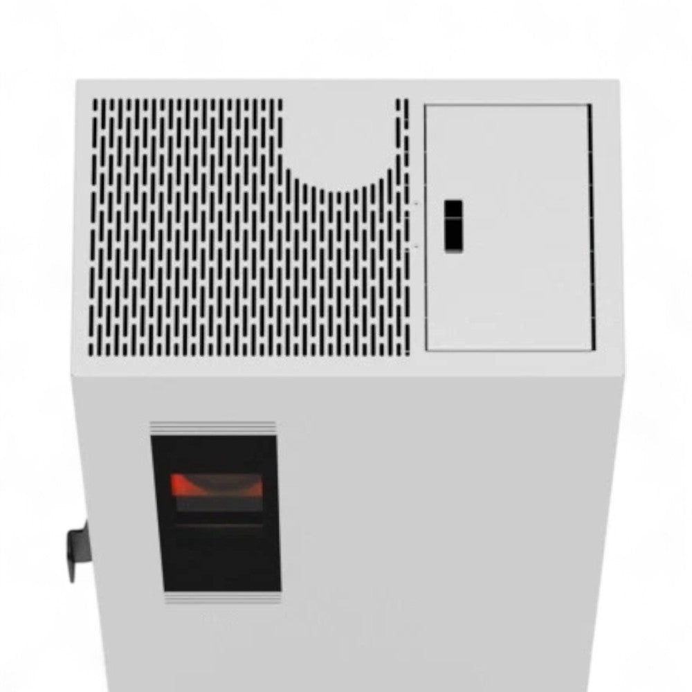 Stufa a pellet in acciaio 5,5 Kw A+ con raccordo uscita fumi posteriore o superiore Queen Slim 5