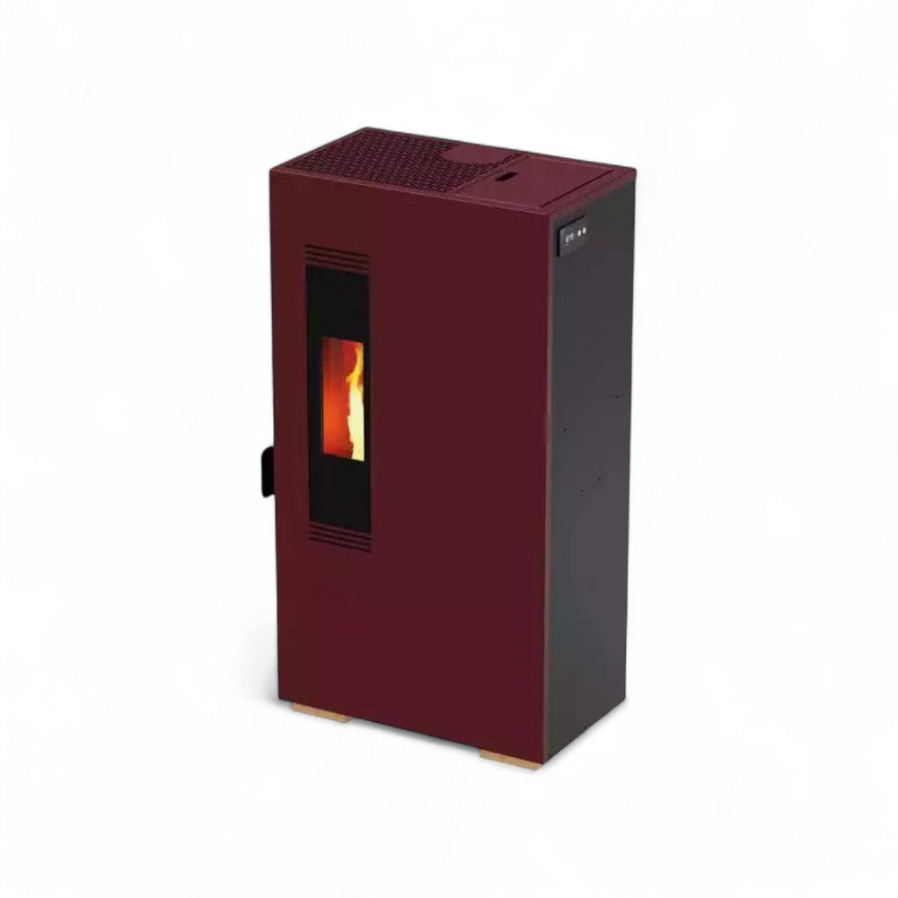 Stufa a pellet in acciaio 5,5 Kw A+ con raccordo uscita fumi posteriore o superiore Queen Slim 5