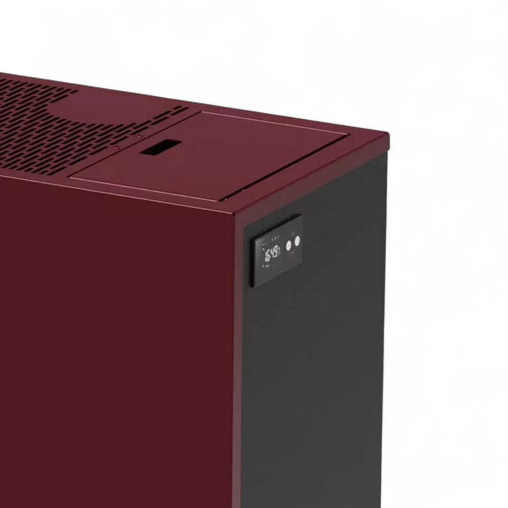 Stufa a pellet in acciaio 5,5 Kw A+ con raccordo uscita fumi posteriore o superiore Queen Slim 5