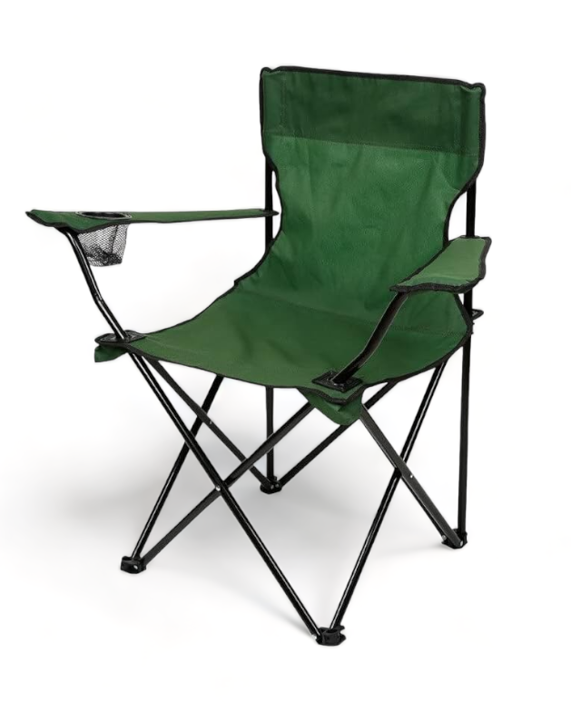 Sedia mare camping viaggio pieghevole in sacca acciaio e poliestere con porta bicchiere