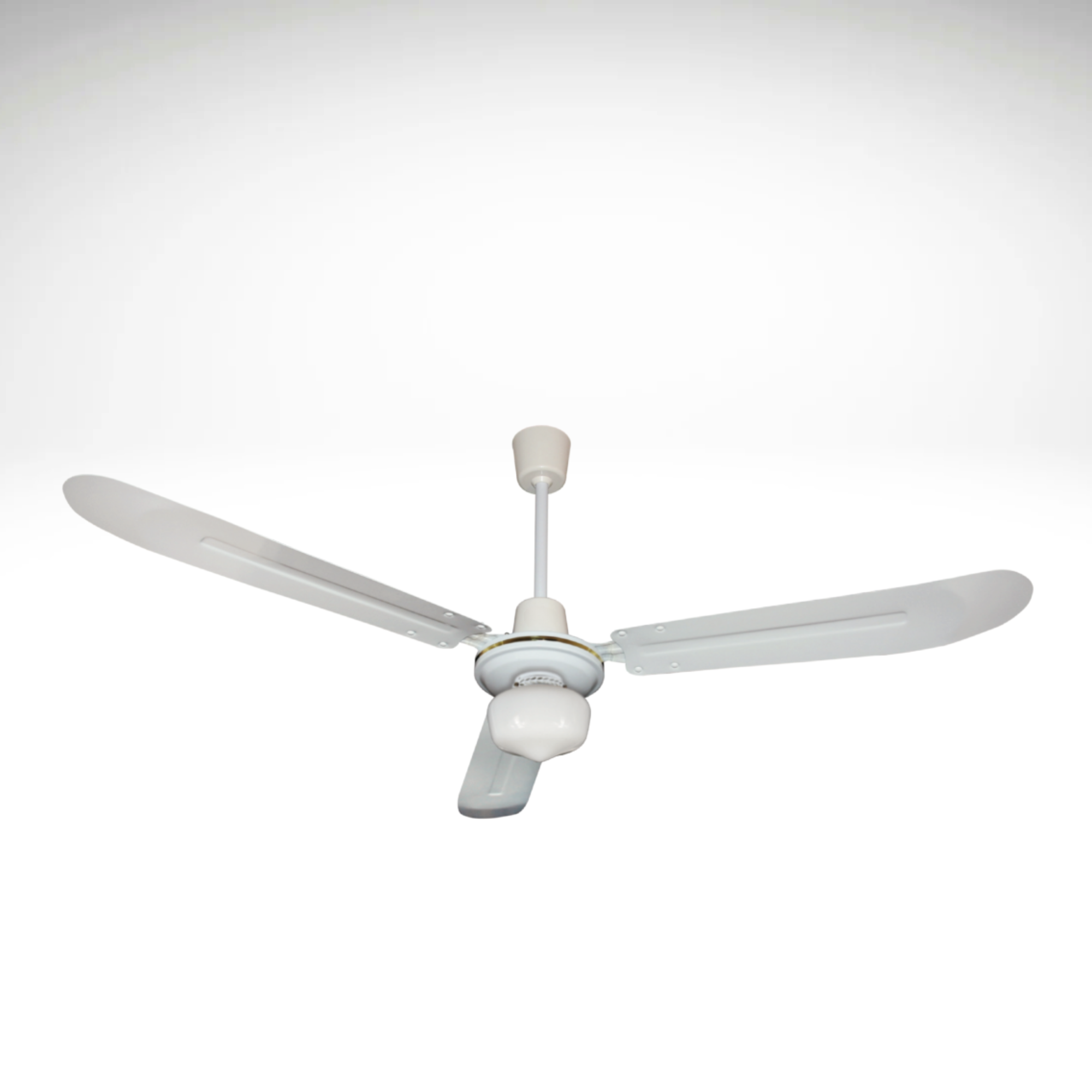 Ventilatore a soffitto 3 pale in acciaio con luce plafoniera diametro 140 cm