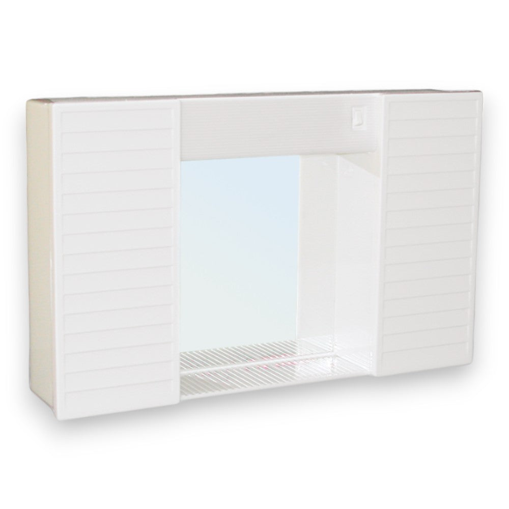 Specchio mobile bagno con due ante luce e interruttore 50x12xH37 cm