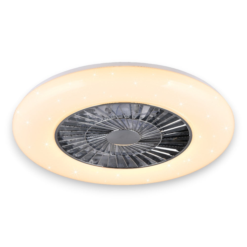 Ventilatore plafoniera con tre modalità luce led a soffitto con ventilatore e telecomando diametro 60 cm